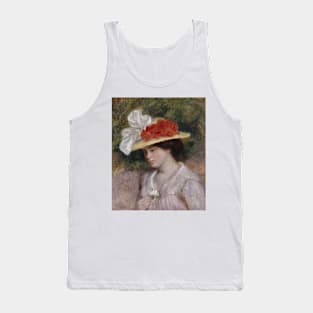 Woman in a Flowered Hat by Auguste Renoir Tank Top